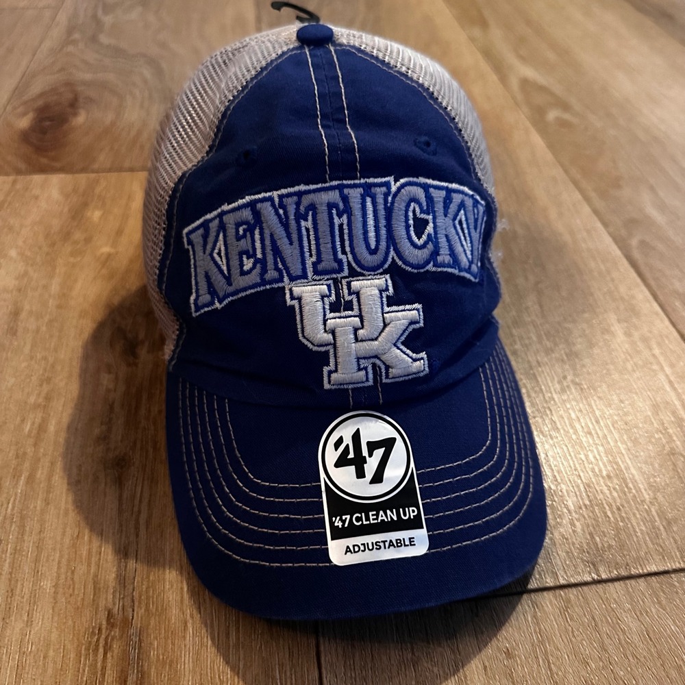 47 Brand Kentucky Wildcats NCAA Tuscaloosa Mesh Clean Up Hat Blue Khaki OSFA